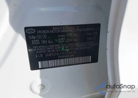 2020 Hyundai Elantra Se z USA, uszkodzony, nr VIN 5NPD74LF1LH594142